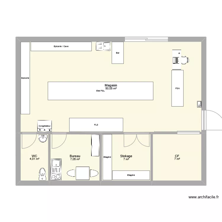 Plan Gauriaguet. Plan de 5 pièces et 75 m² Plan Gauriaguet. Plan de 5 pièces et 75 m²