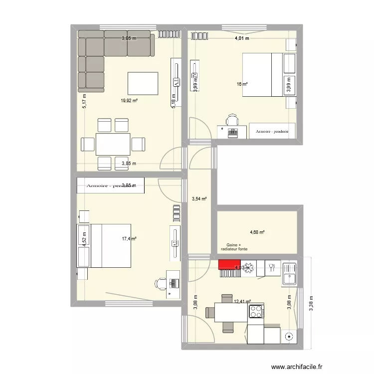 JJ5. Plan de 6 et 74 m² JJ5. Plan de 6 et 74 m²
