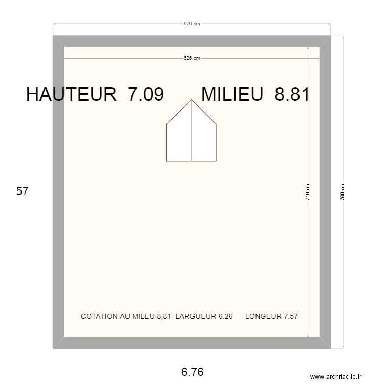 HAUTEUR IMMEUBLE CLAMART. Plan de 1 pièce et 44 m2