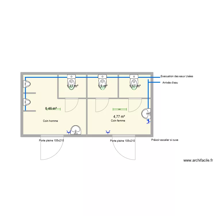 Plan pour Commune de l'&eacute;glise. Plan de 