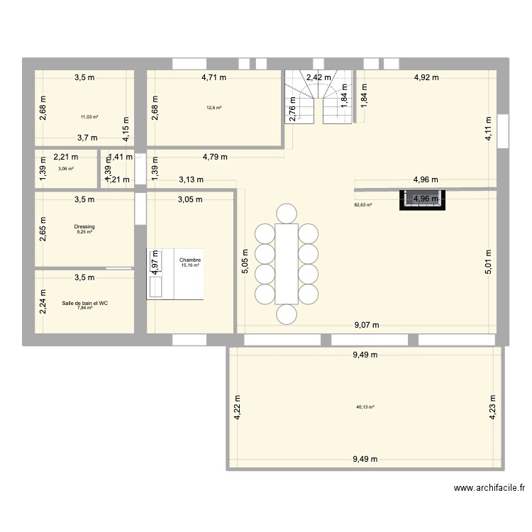 8 IMP V3. Plan de 8 pièces et 182 m2