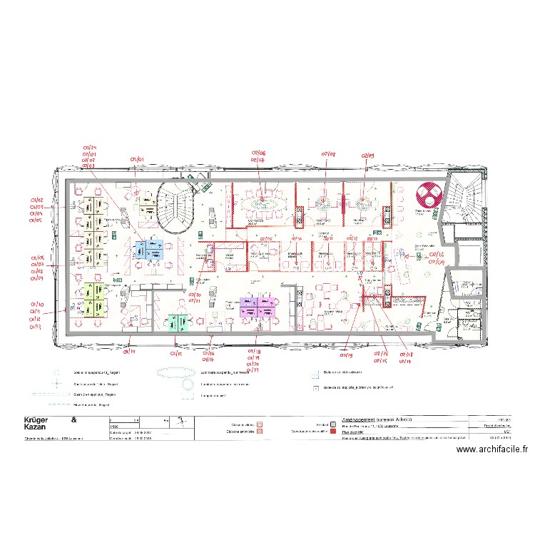 LS Flon - Option 4 Médical. Plan de 2 pièces et 389 m2