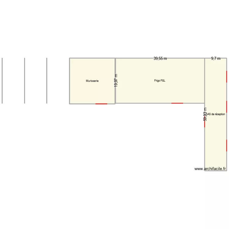 plan magasin. Plan de 3  et 1681 m²