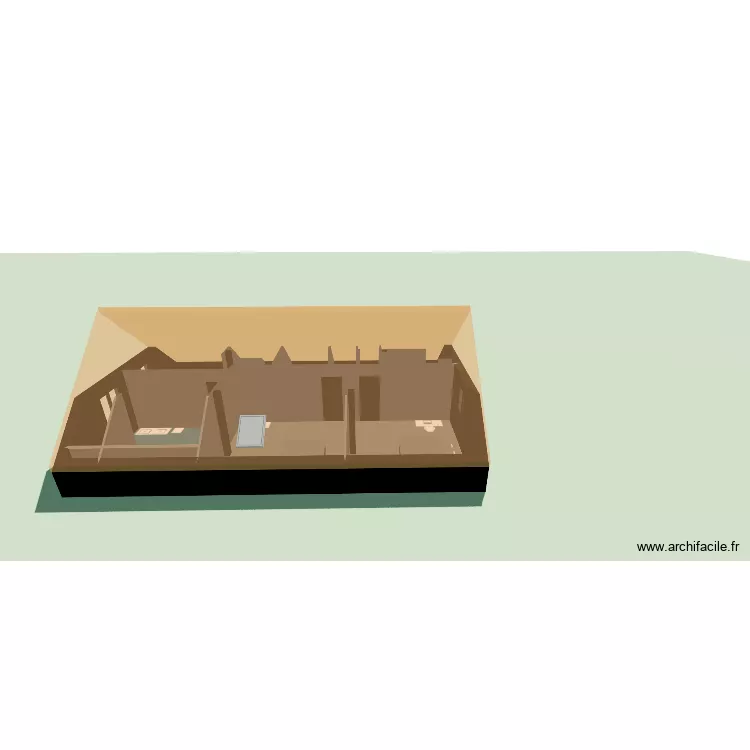 Maison_Etage. Plan de 12  et 91 m²