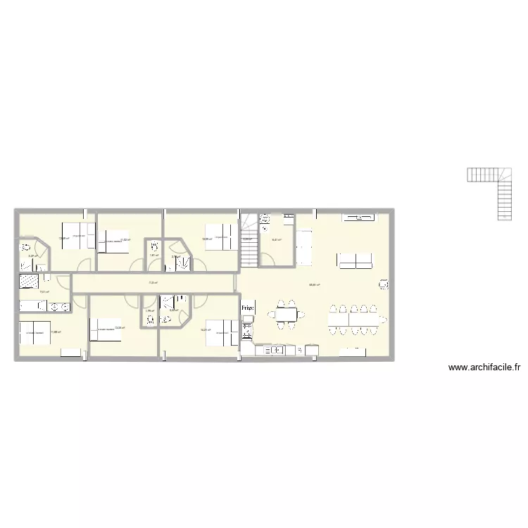 GRENIER PREAU. Plan de 