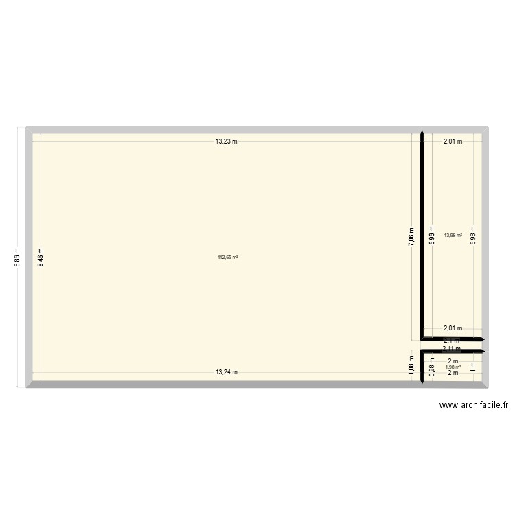 maison pmr. Plan de 3 pièces et 129 m2