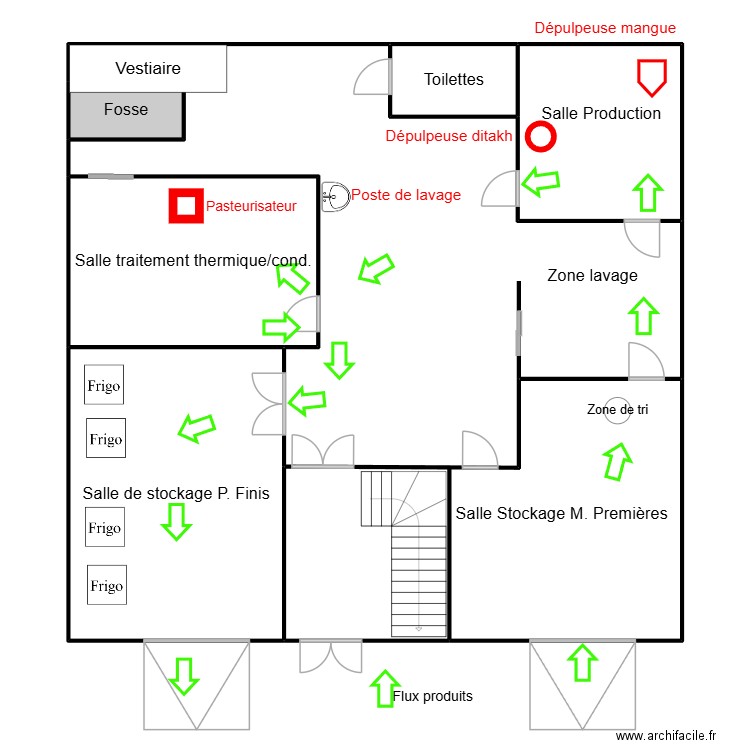 Plan Diodio. Plan de 7 pièces et 186 m2