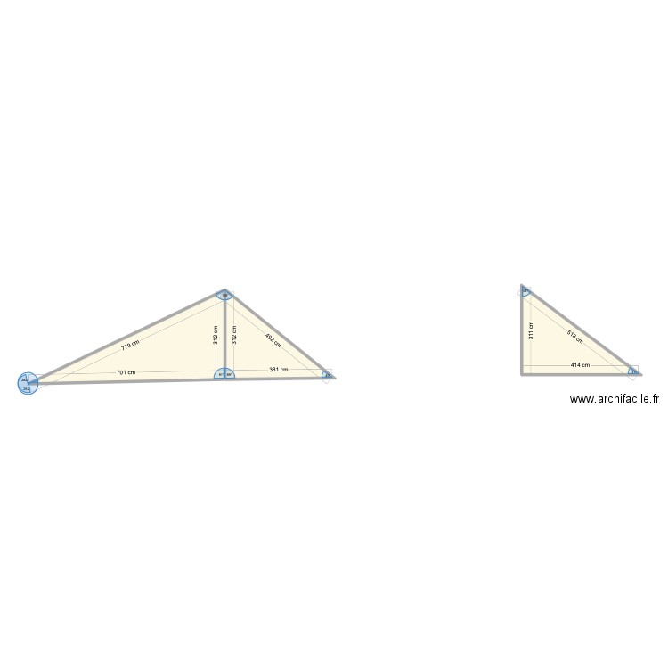 Virieu_toit_modif. Plan de 2 pièces et 23 m2