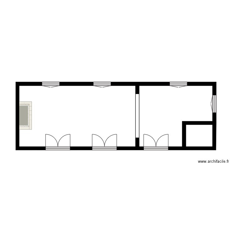 SCI DE LA GARE . Plan de 3 pièces et 37 m2