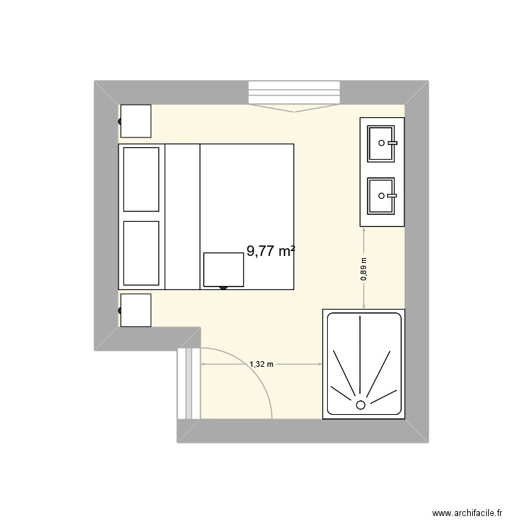 maison future. Plan de 1 pièce et 10 m2