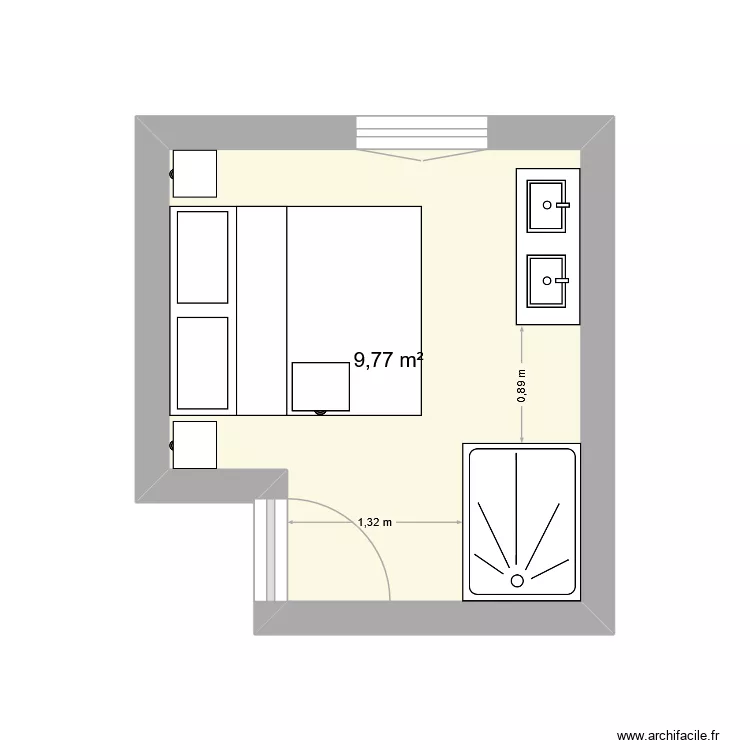 maison future. Plan de 1 pièce et 10 m²