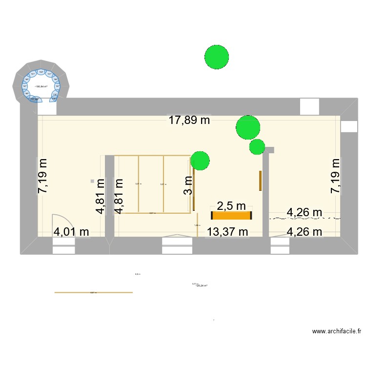 Logis Cendrillon. Plan de 4 pièces et 263 m2