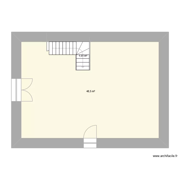 RDC Petite Grange. Plan de 2 et 50 m² RDC Petite Grange. Plan de 2 et 50 m²