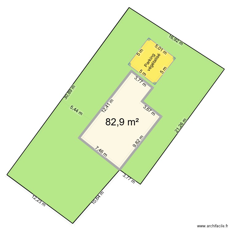 TERRAIN 1 TOURNEFEUILLE. Plan de 3 pièces et 501 m2