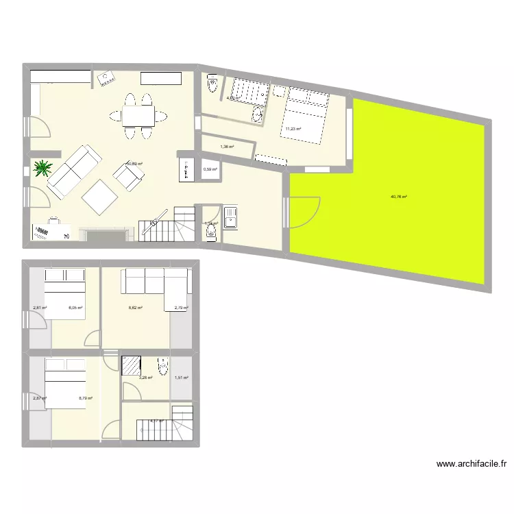 Port Nav bleue. Plan de 