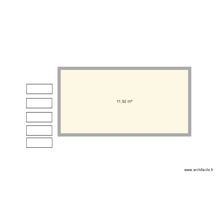 salon tourisme. Plan de 1 pièce et 12 m2