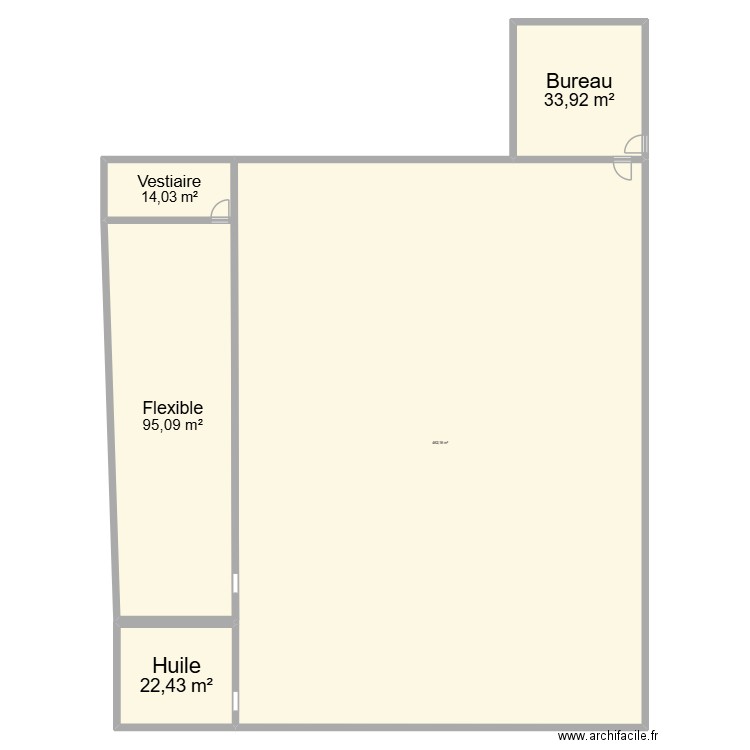 plan atelier. Plan de 5 pièces et 628 m2