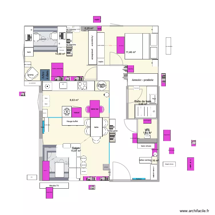 Rozee Sannois bonnes cotes. Plan de 9  et 57 m²