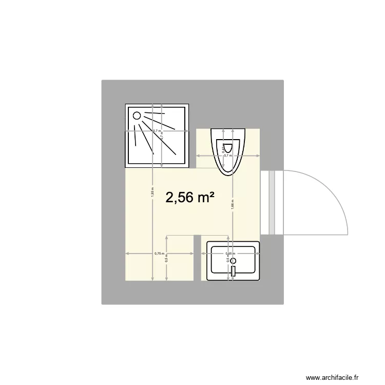 FG SDB2. Plan de 2 et 3 m² FG SDB2. Plan de 2 et 3 m²