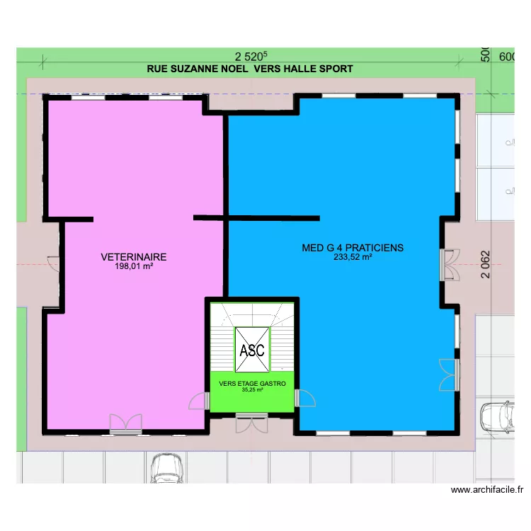 LOT 9 RDC. Plan de 3  et 467 m²