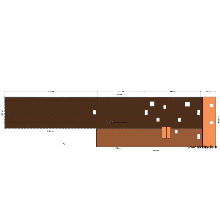 Plan de Masse La loge Toiture. Plan de 3 pièces et 188 m2