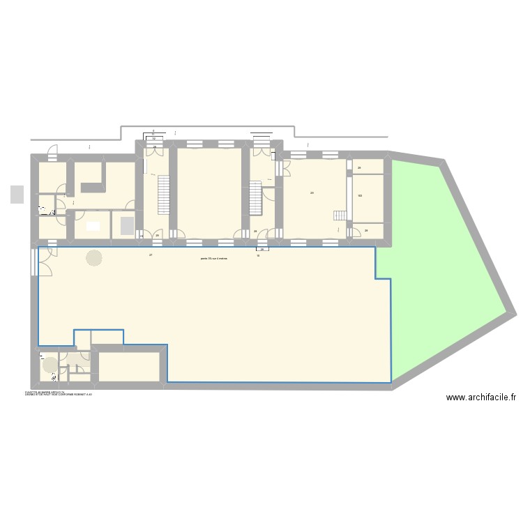 MAIRIE ST NAZAIRE. Plan de 24 pièces et 746 m2