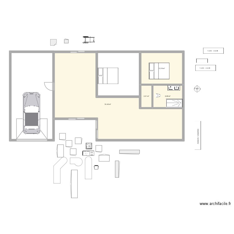 plan decembre. Plan de 4 pièces et 75 m2