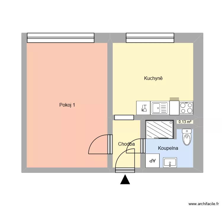 Anensk&aacute; 225, byt 11. Plan de 9  et 156 m²