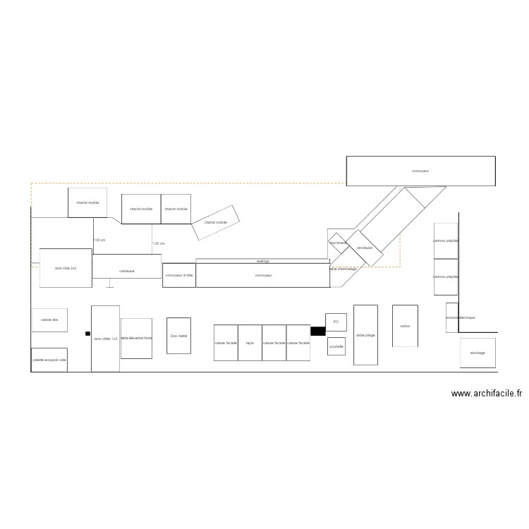 Chaine K implantation cadreuse. Plan de 0 pièce et 0 m2