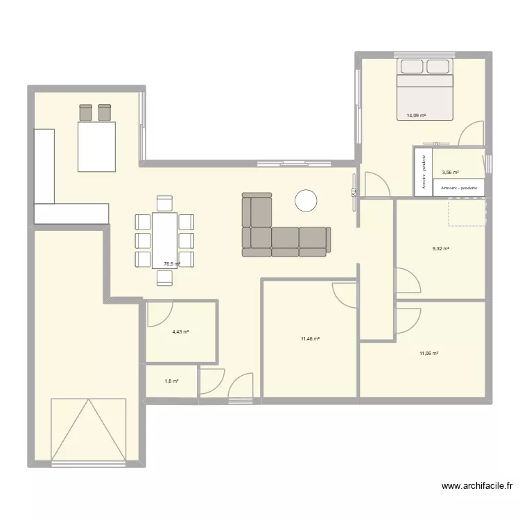 Test 1. Plan de 8 Pièces et 133 m² Test 1. Plan de 8 Pièces et 133 m²