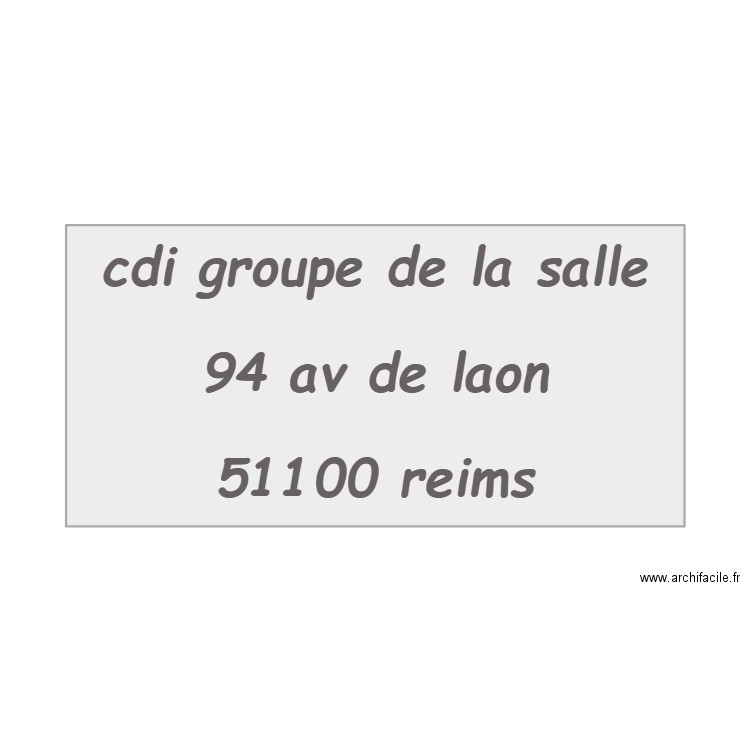 cdi groupe de la salle. Plan de 0 pièce et 0 m2