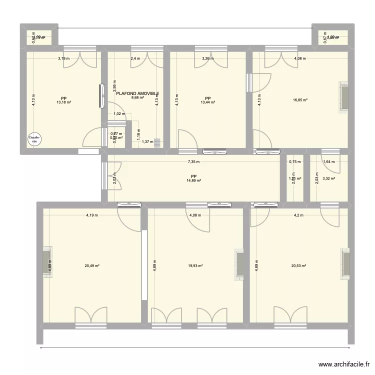 2 nd etage initial. Plan de 13 Pièces et 135 m² 2 nd etage initial. Plan de 13 Pièces et 135 m²