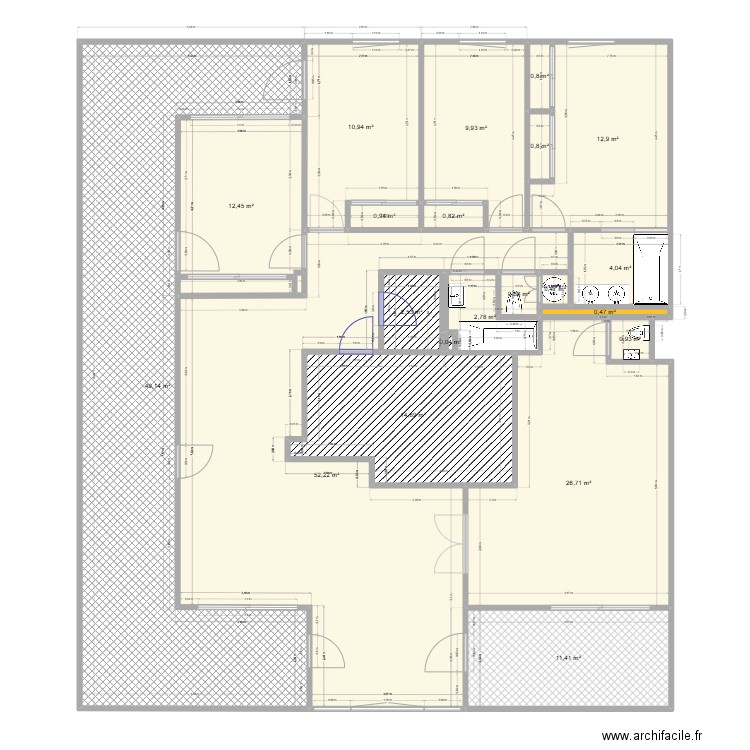 Greg13008 2-4. Plan de 21 pièces et 216 m2