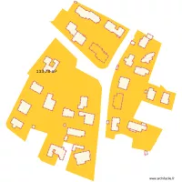 plan cadastre quartier sans surfaces sans maisons
