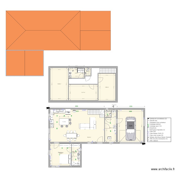 maison valencin 2026. Plan de 12 pièces et 153 m2