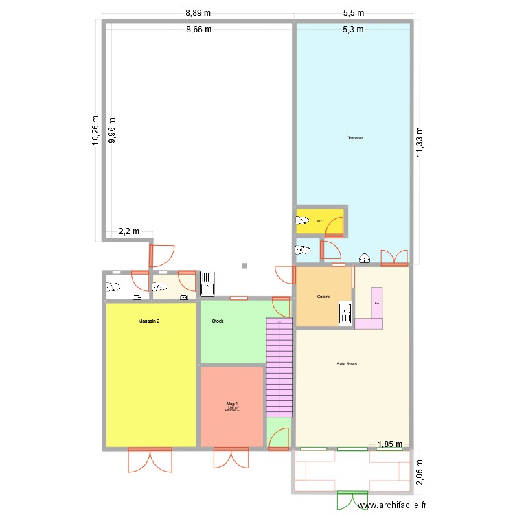 Projet Joal. Plan de 8 pièces et 160 m2
