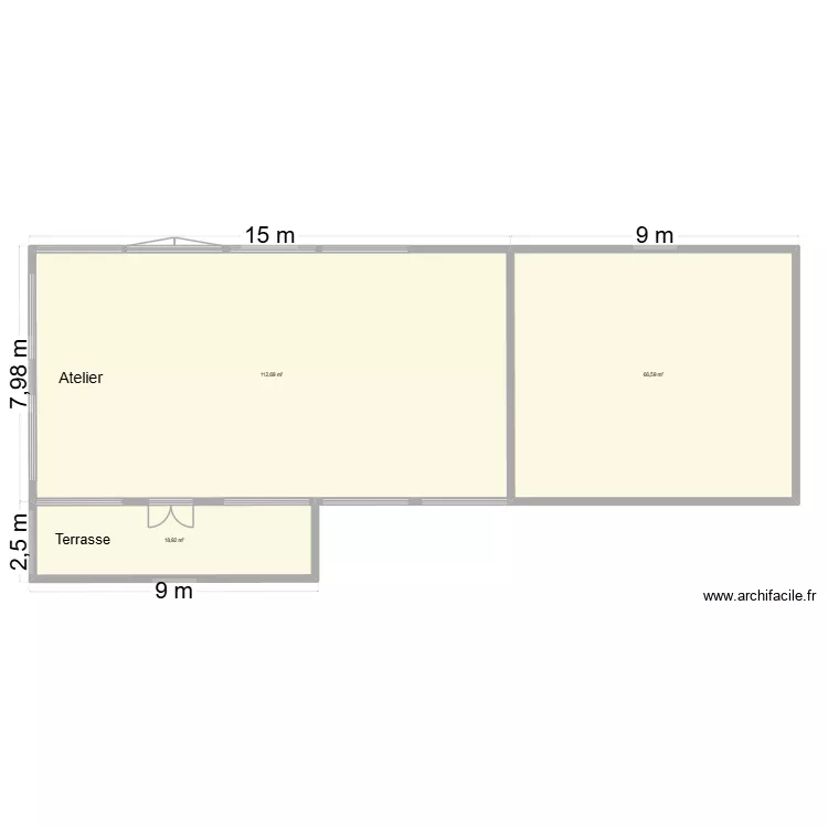 Plan hangar agricole 4 avant travaux. Plan de 3 et 199 m² Plan hangar agricole 4 avant travaux. Plan de 3 et 199 m²