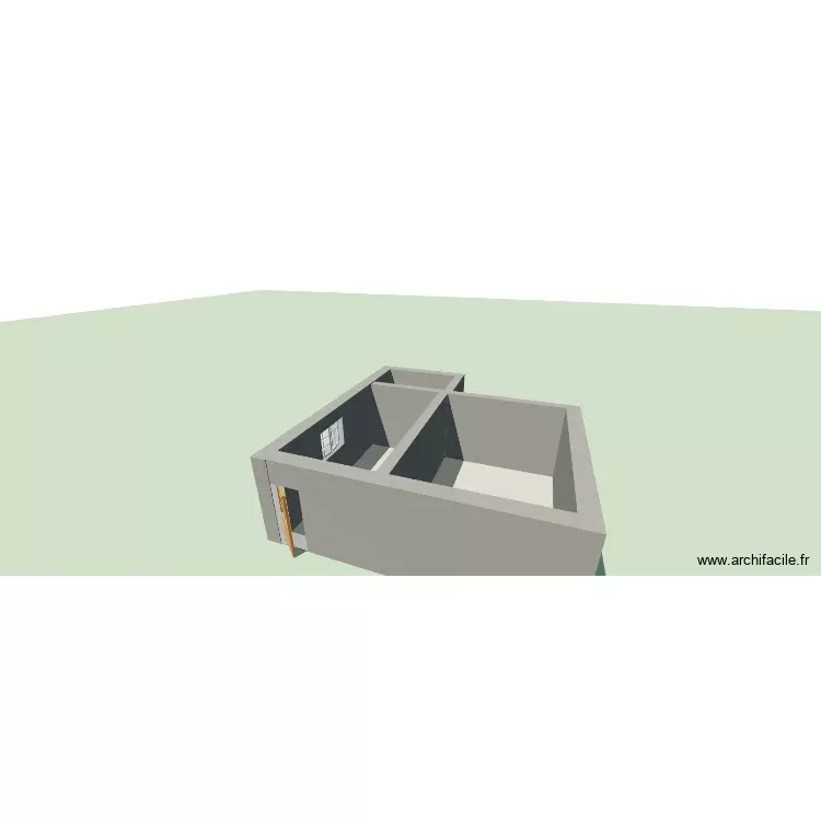Le Bois Carr&eacute; annexe (comble et cave) 1. Plan de 2 Pièces et 36 m²