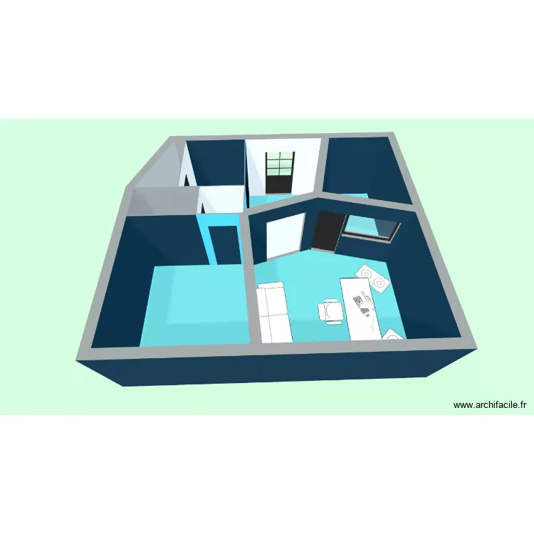 sample lab. Plan de 8  et 48 m²
