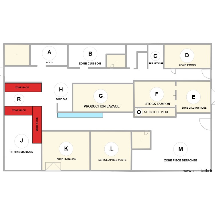 Zone QRCODE SANS 2E. Plan de 9 pièces et 666 m2