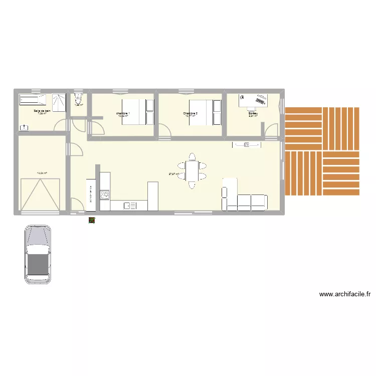 Plan 3. Plan de 7 pièces et 111 m²