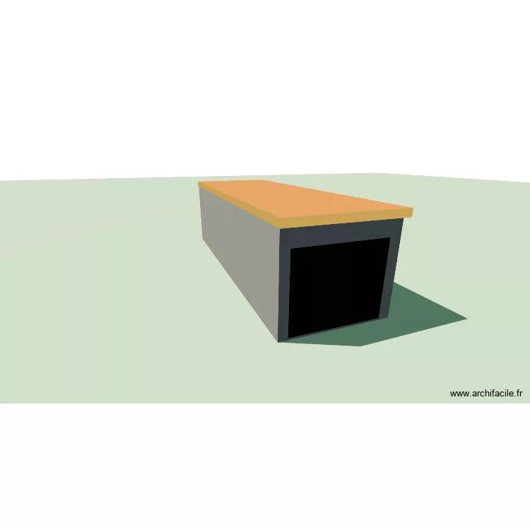 Garage grand avec r&eacute;duit. Plan de 2  et 22 m²
