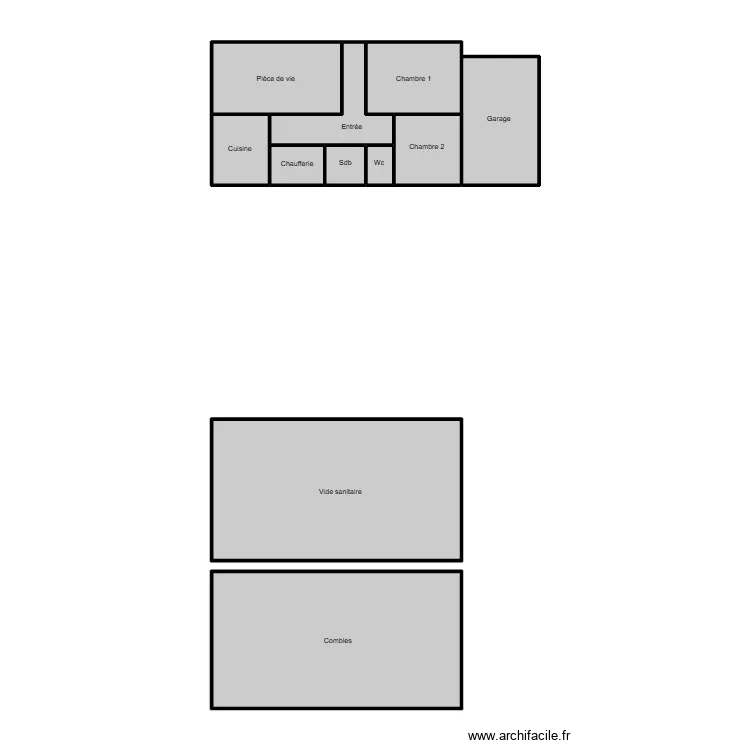 Burgaud edf. Plan de 11  et 64 m²