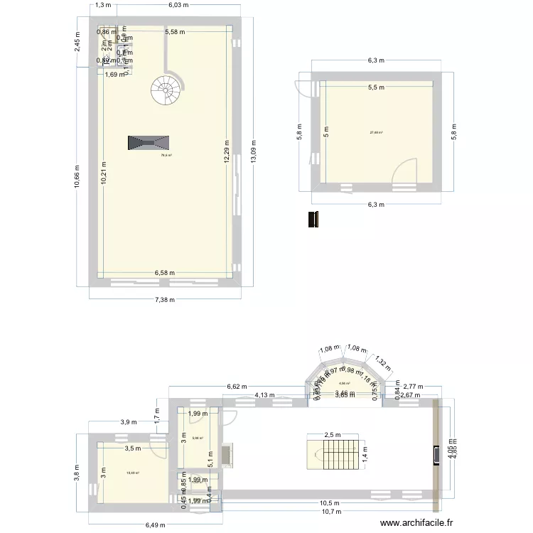 Le clos de la lucarne 3. Plan de 10 et 195 m² Le clos de la lucarne 3. Plan de 10 et 195 m²