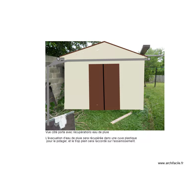 face c&ocirc;t&eacute; porte . Plan de 