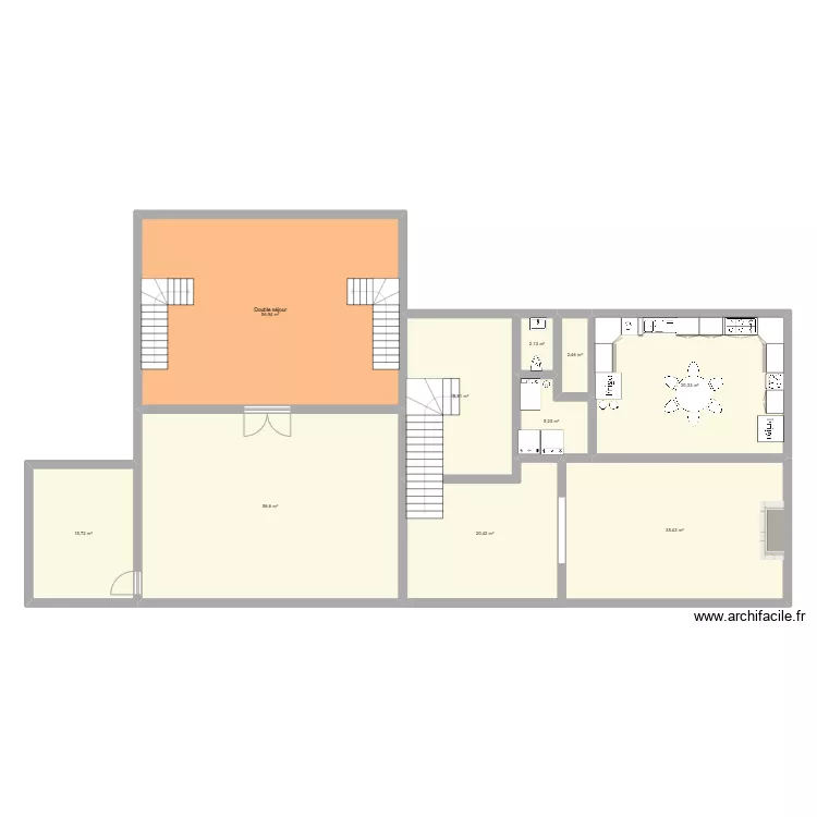 grande maison. Plan de 