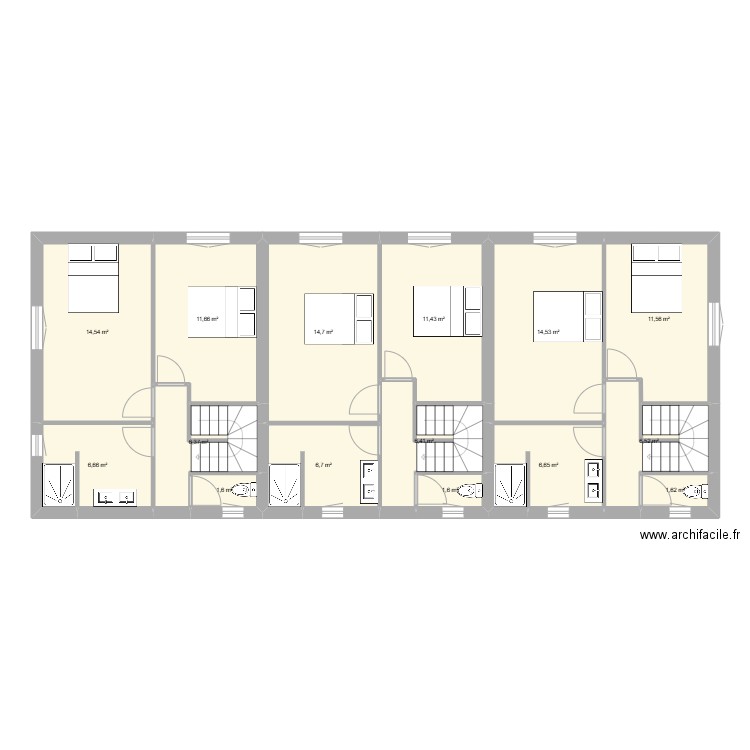 cucuron r+1. Plan de 15 pièces et 123 m2