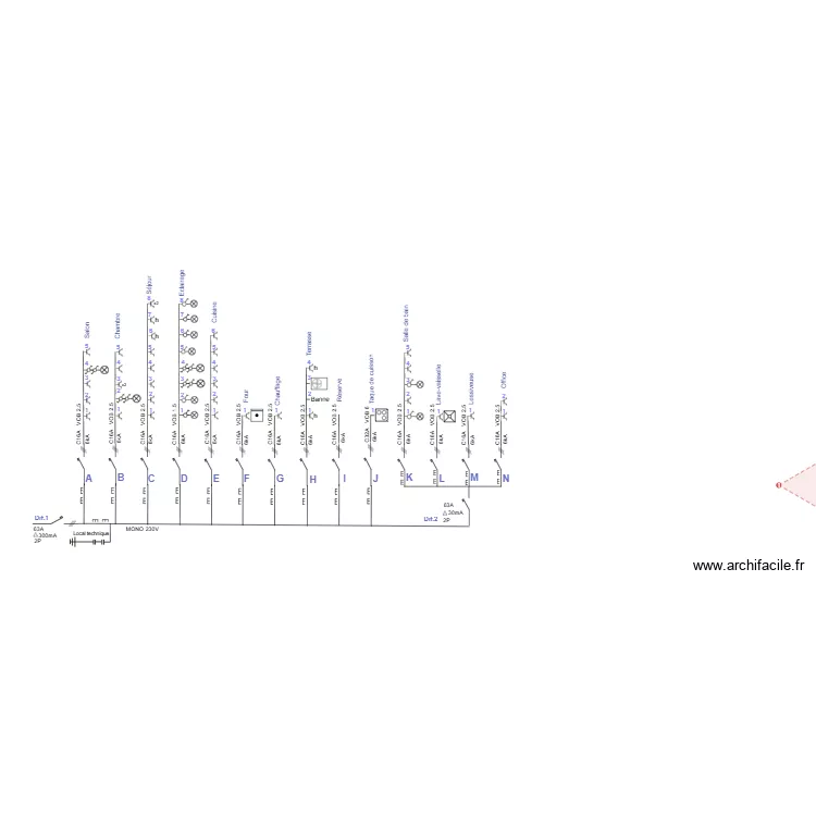 JN Filaire. Plan de JN Filaire. Plan de