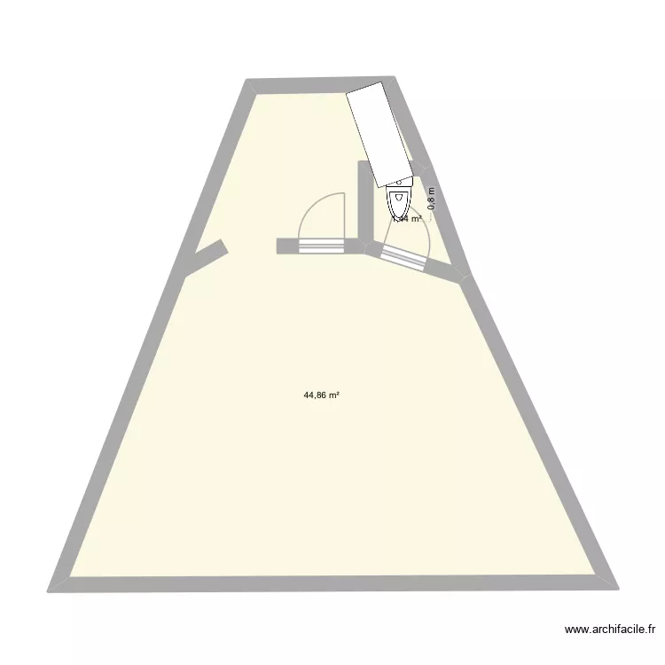 Plan salon. Plan de 2  et 31 m²