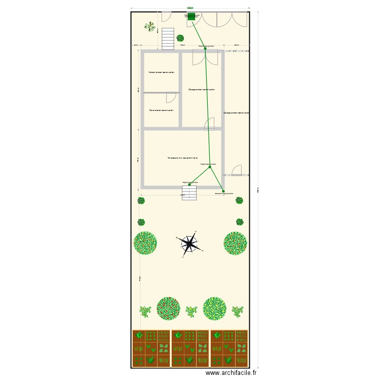 Plan de Masse avant travaux 2024/03. Plan de 6 pièces et 283 m2